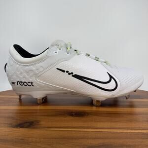 Nike Hyperdiamond 4 Elite Womens Size 9.5 Softball Cleats White Metal React NEW